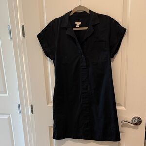 J. Crew Black Mini Shirt Dress Size Medium